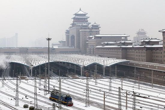 受降雪影响<em> 北京西站</em>、北京丰台站14日<em>停运列车</em>60趟
