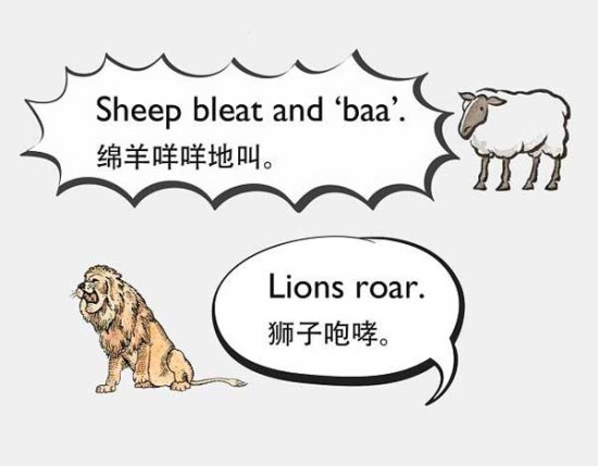 自然界中有各种声音 如何用英语来描述动物<em>的叫声</em>？