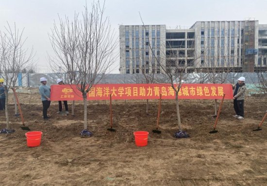 上海宝冶中国海洋大学（<em>西海岸校区</em>）项目组织开展植树节