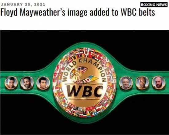 WBC宣布：将<em>梅</em>威瑟<em>头像</em>印在金腰带上 与拳王阿里并肩