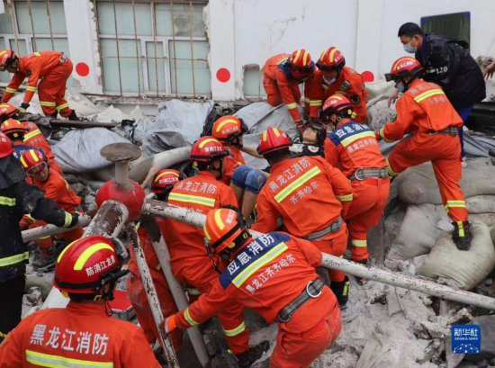 <em>黑龙江省齐齐哈尔市</em>一中学体育馆楼顶坍塌