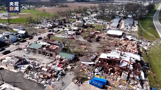 <em>龙卷风</em>席卷美国多州 俄亥俄州小镇被摧毁