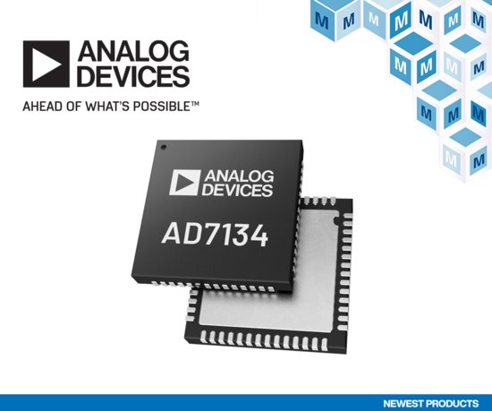 Analog Devices AD7134精密无混叠ADC在贸泽开售为高性能<em>测试</em>...