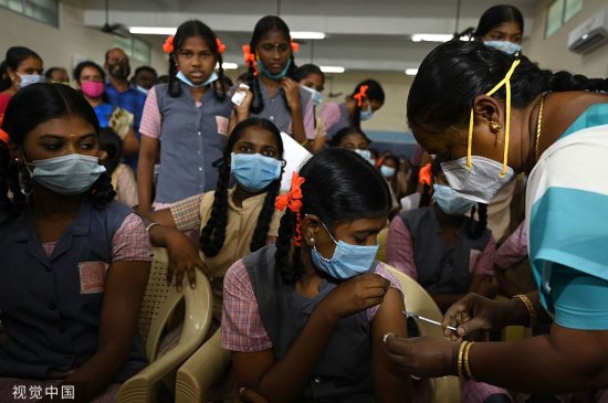 印度开始为12至14岁<em>儿童</em>接种<em>新冠疫苗</em>