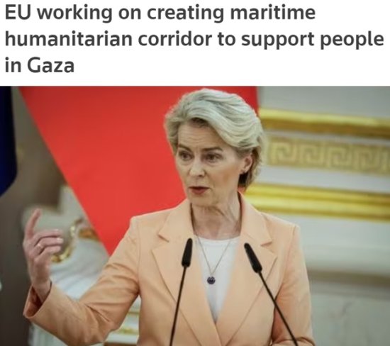 欧盟拟开启人道<em>主义</em>海上走廊援助加沙