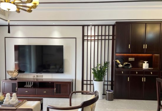 江苏苏州：新中式风格装修客厅案例分享