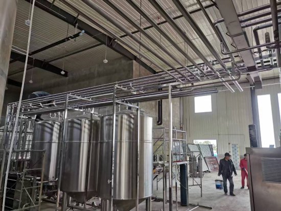 海南日产5000升大型精酿啤酒酿造设备