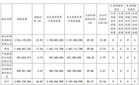 新湖中宝18.43%股权拟作价30亿转让 黄伟仍为实控人