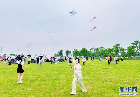 武汉青山举办首届最美湿地风筝节
