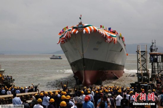 印度<em>国产最新</em>隐形驱逐舰下水将交付海军