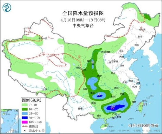 暴雨强对流预警持续发布 18日<em>广东</em>广西等地仍有强降雨和强对流