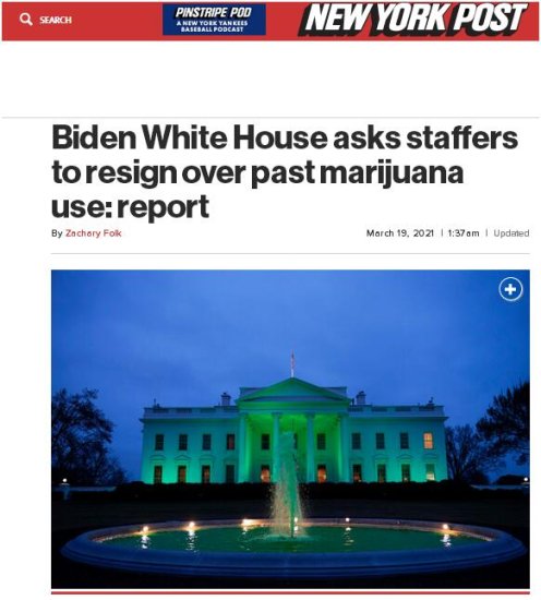 美媒爆料：白宫要求有吸大麻史的<em>员工辞职</em>或降职
