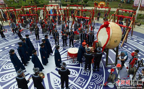 文化和自然遗产日：贵州兴仁百人铜鼓展演精彩纷呈