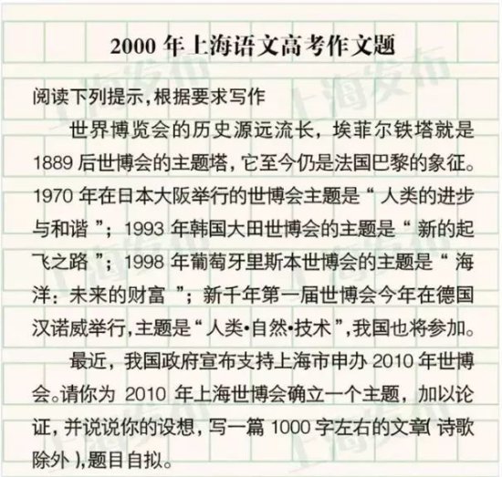 2022年上海<em>高考作文题</em>公布