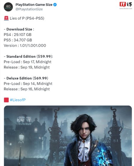 《<em>匹诺曹</em>的谎言》PS4/5 版大小曝光，最快 9 月 14 日预<em>下载</em>