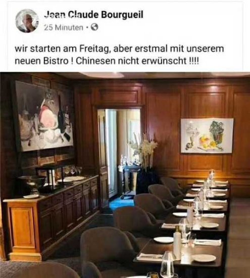 <em>德国主厨</em>称"<em>不欢迎中国人</em>" 米其林将其餐厅除名