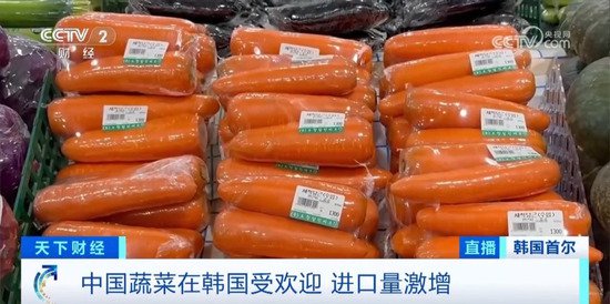 韩国国产果蔬价格高企 中国蔬菜进口量出现猛增