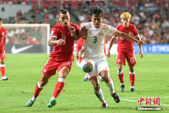 中国香港足球队4比0战胜<em>不丹</em>足球队