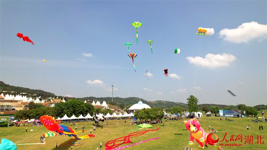 全国运动风筝锦标赛在<em>武汉</em>开幕
