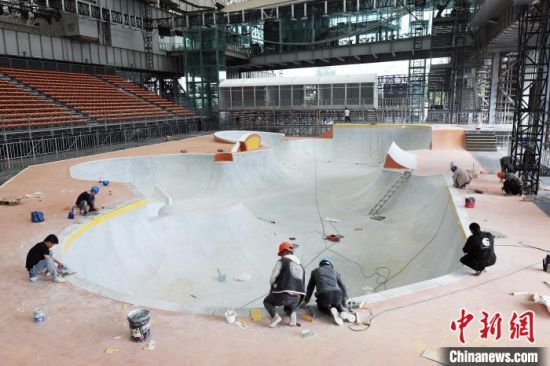 奥运会资格系列赛·<em>上海</em>竞赛场地搭建工作进入最后收尾阶段