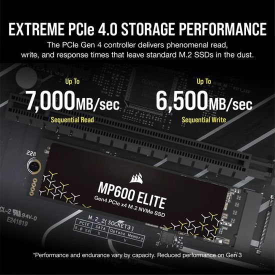 海盗船推出 MP600 ELITE 固态硬盘：顺序读取 7000 MB/s，1TB...