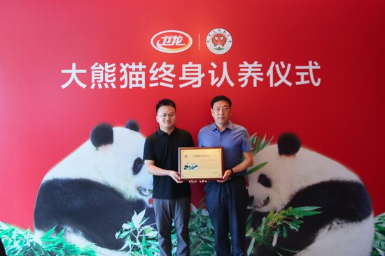 <em>卫</em>龙官宣认养大熊猫双胞胎 正式加入大熊猫保护公益