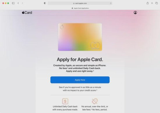 美国用户<em>现在</em>可以不用iPhone<em>钱包</em> 直接在网上申请Apple Card