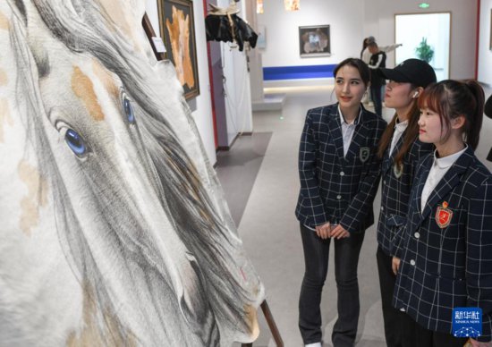 “毛皮画上的马文化”巡展在乌鲁木齐展出