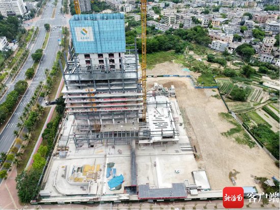 海口江东新区海南出版产业大厦项目核心筒结构预计上半年封顶