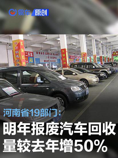 河南省19部门：力争到2025年报废<em>汽车回收</em>量较2023年增长50%