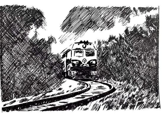 <em>插画</em>评论：“慢火车”中的温暖旅程与乡村振兴之路