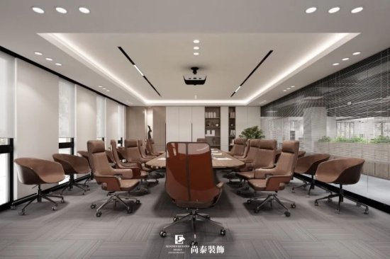 办公室设计 | 1000平米上市新能源高新技术企业，经典黑白灰构建...