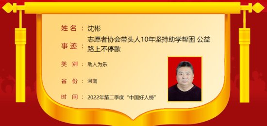 设立“李学生奖学金”的他荣登“中国好人榜”