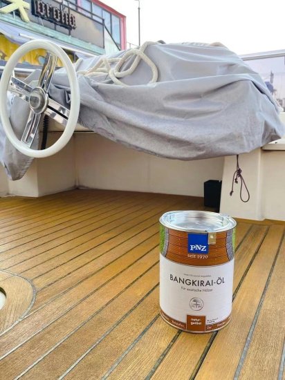 德国PNZ进口木蜡油，参与私人游艇的柚木地板<em>翻新工程</em>