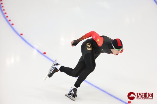 <em>北京</em>冬奥速度滑冰男子<em>1000</em>米比赛 中国队选手廉子文第4组登场