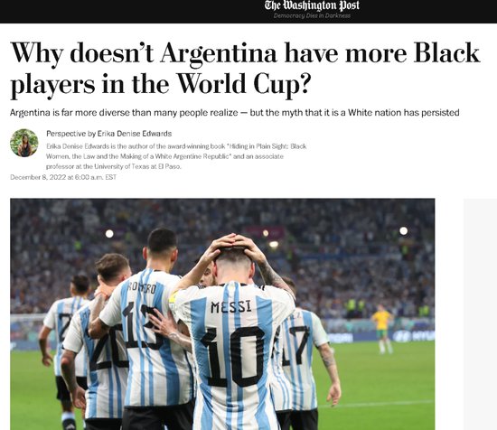 为啥<em>阿根廷</em>队没有“黑人”球员？答案让人意外！