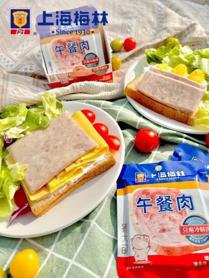 上海<em>梅林</em>午餐肉荣登京东午餐肉品牌排行榜榜首