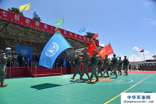 中国赴刚果（金）维和部队全体官兵荣获联合国“和平勋章”