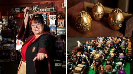 拥有哈利波特收藏品最多的女子 举办了一场魔法世界主题婚礼