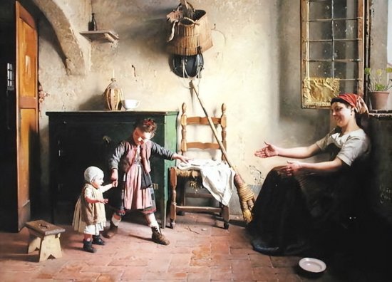 天真烂漫，<em>俏皮可爱的</em>古典儿童人物油画︱Gaetano Chierici
