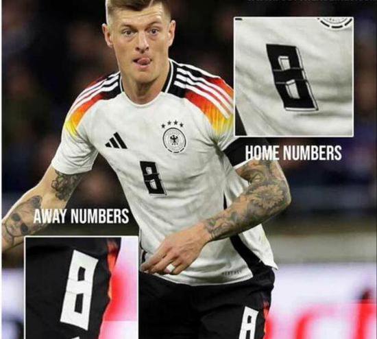 德国国家队球衣上“印刷错误”？<em> 特殊字体</em>差异引发热议