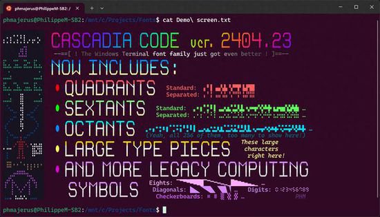微软更新Cascadia Code：面向开发人员的开源<em>字体</em>