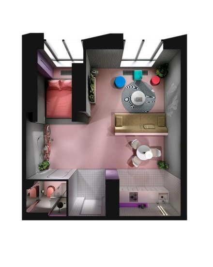 三套现代公寓<em>设计图片欣赏</em> 年轻、个性、超赞