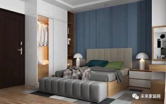 格调优雅的卧室<em>装修</em>设计，大小面积都有，床头背景墙真漂亮！