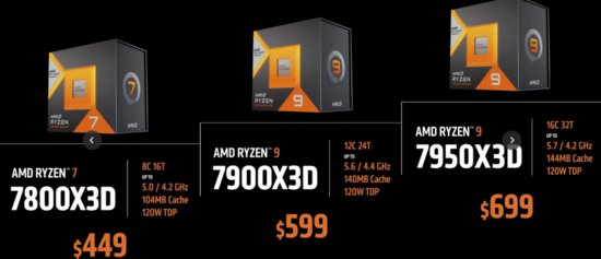 锐龙7000X3D系列处理器售价公布<em> 值得买么</em>？