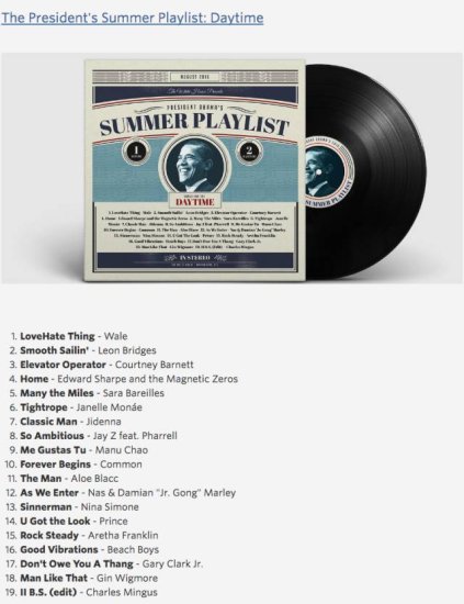 奥巴马2016音乐清单 | President Obama's Playlist