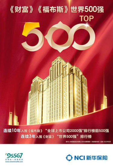 <em>新华保险</em>蝉联“双世界500强”！